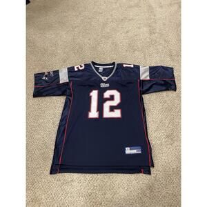 New England Patriots Tom Brady #12 Reebok Jersey NFL Equipment Mens Sz 54